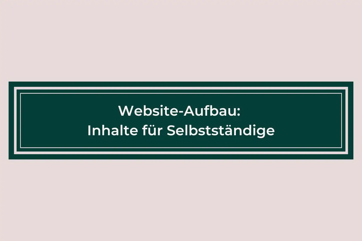 Website-Aufbau
